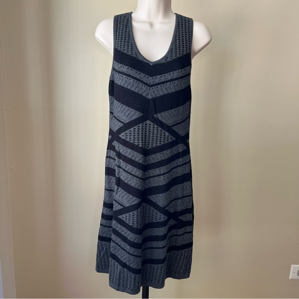 Mossimo Black and Gray Knit Dress Size M